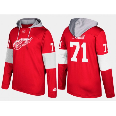 Miehille NHL Detroit Red Wings Dylan Larkin 71 N001 Pullover Hooded Sweatshirt